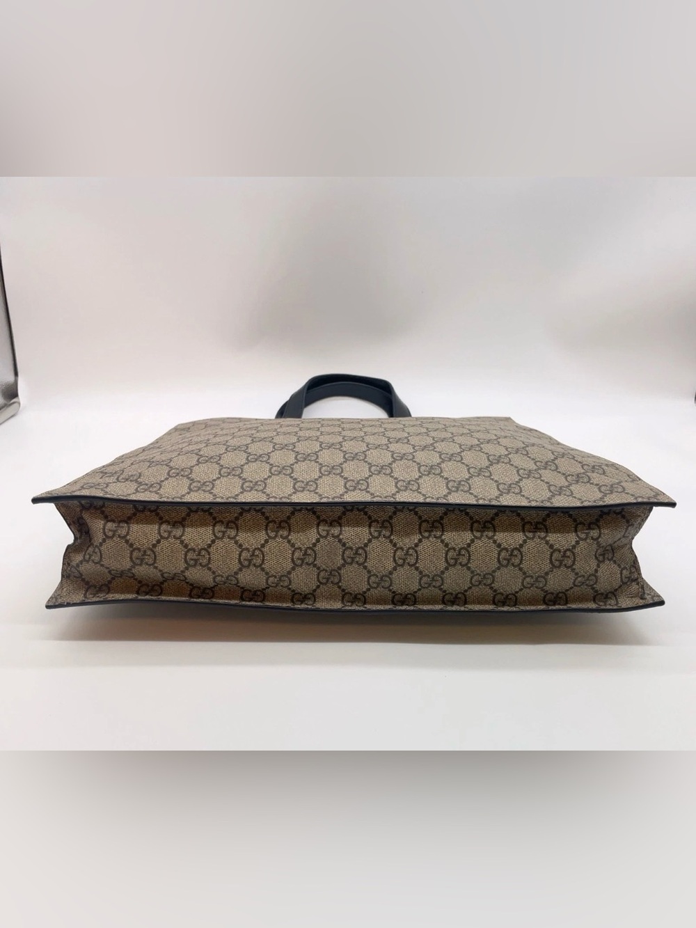 Gucci GG Supreme Sherry Line PVC Leather Gray 2way Tote - Picture 5 of 16